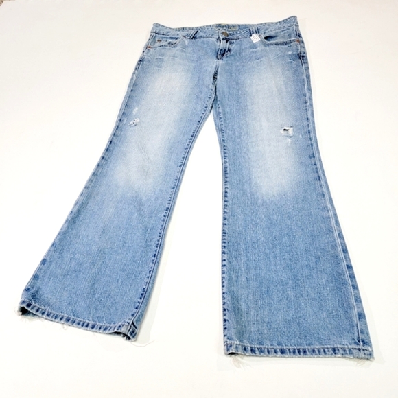 AMERICAN EAGLE ♡ Vintage Factory Faded 'n Distressed Boyfriend 77 Jeans 12S - Picture 5 of 17